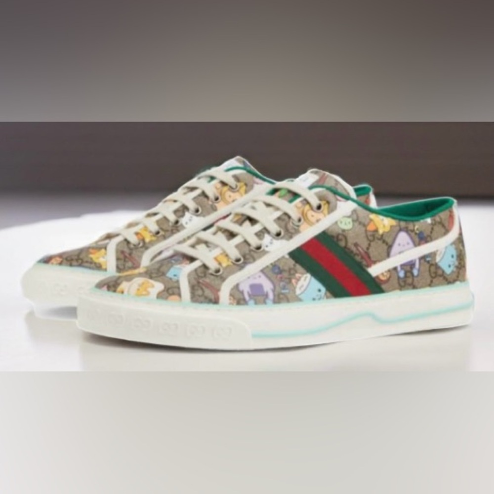 New Authentic Gucci Tennis 1977 x Pikarar 'GG Animal Print' 737517-FABOQ-8941